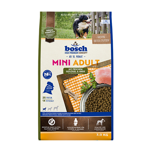 Bosch High Premium Concept - Adult Mini Poultry & Millet Dry Dog Food 3kg