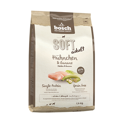 Bosch HPC Soft - Adult Chicken & Banana Dry Dog Food 2.5kg