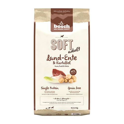 Bosch HPC Soft - Adult Farm Duck & Potato Dry Dog Food 12.5kg