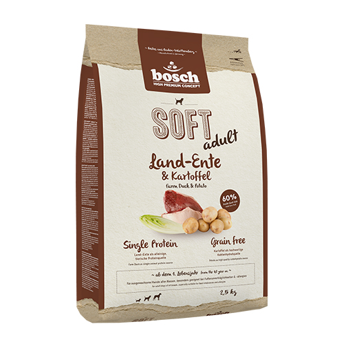 Bosch HPC Soft - Adult Farm Duck & Potato Dry Dog Food 2.5kg