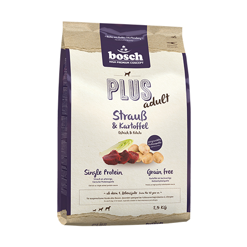 Bosch HPC Plus - Adult Ostrich & Potato Dry Dog Food 2.5kg