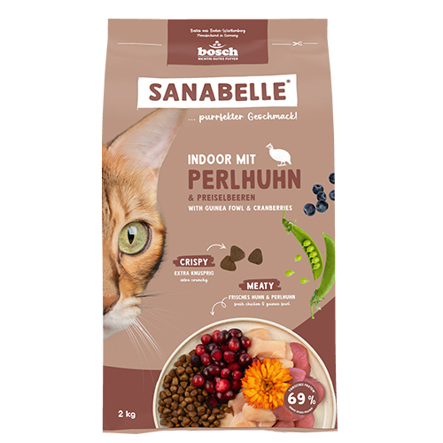 Sanabelle Life - Adult Dry Cat Food Indoor Guinea Fowl 2kg