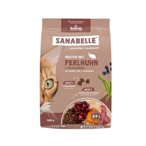 Sanabelle Life - Adult Dry Cat Food Indoor Guinea Fowl 400g