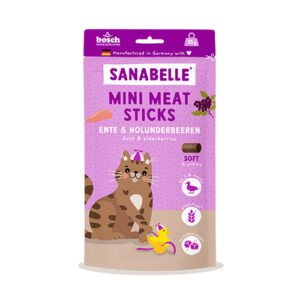 Sanabelle Cat Treats - Mini Meat Sticks Duck & Elderberries 55g