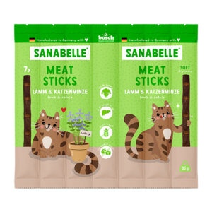 Sanabelle Cat Treats - Meat Sticks Lamb & Catnip 35g