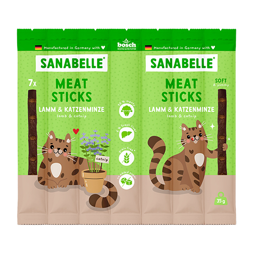 Sanabelle Cat Treats - Meat Sticks Lamb & Catnip 35g